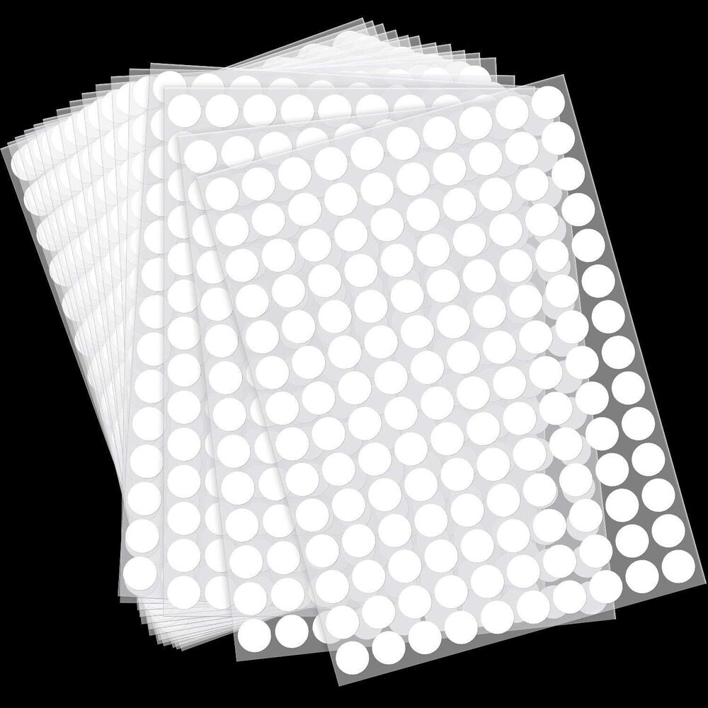 9980 2800 Pieces White Round Dot Stickers 3/4 Inch Diameter Circle Dot